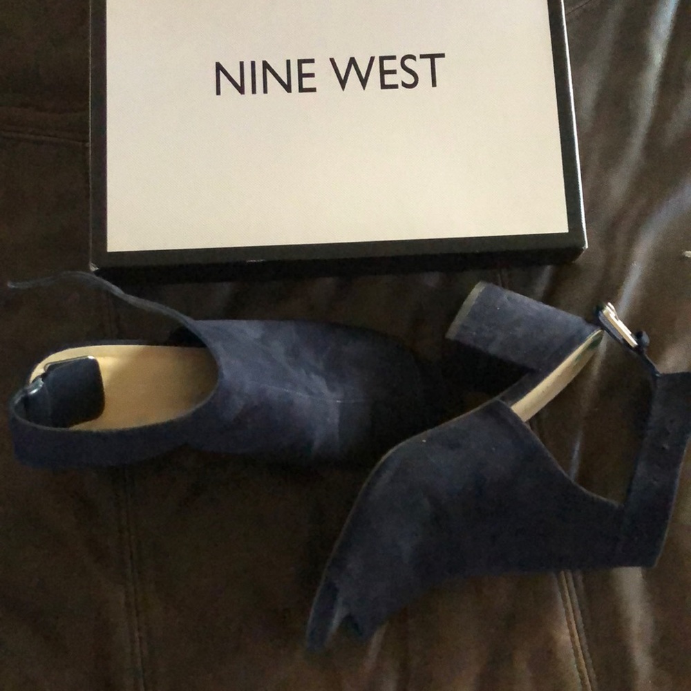 Blue Nine West Mules